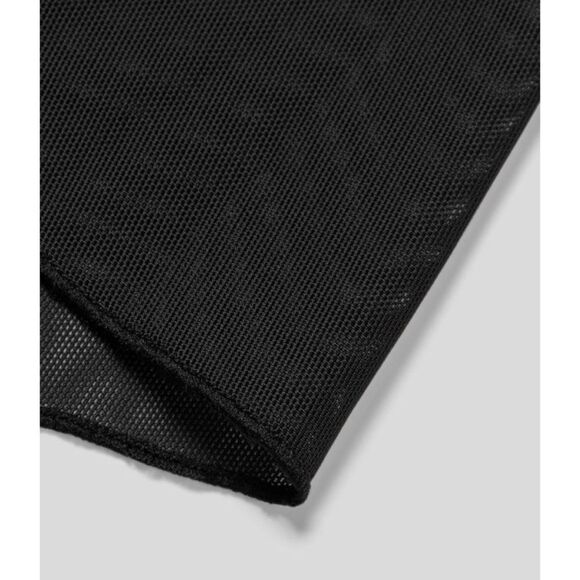 Halara High Waisted Drawstring Contrast Mesh Flowy midi Flare Casual Skirt - Picture 9 of 9